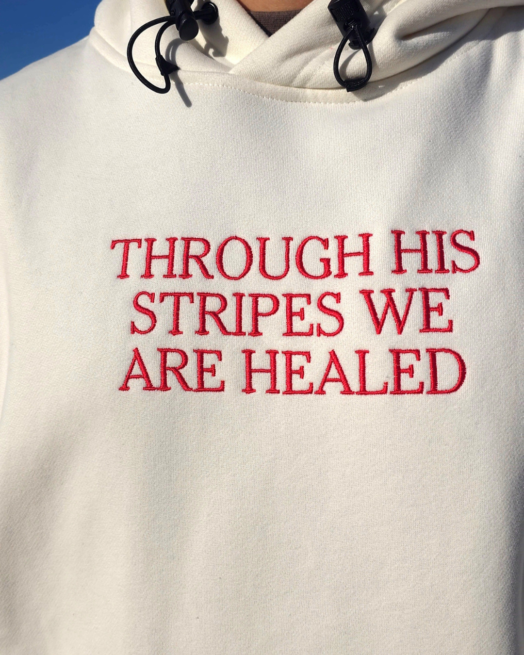 Through His Stripes Hoodie
